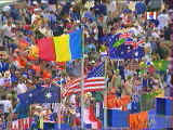 drapeau lors du podium du 2- feminin